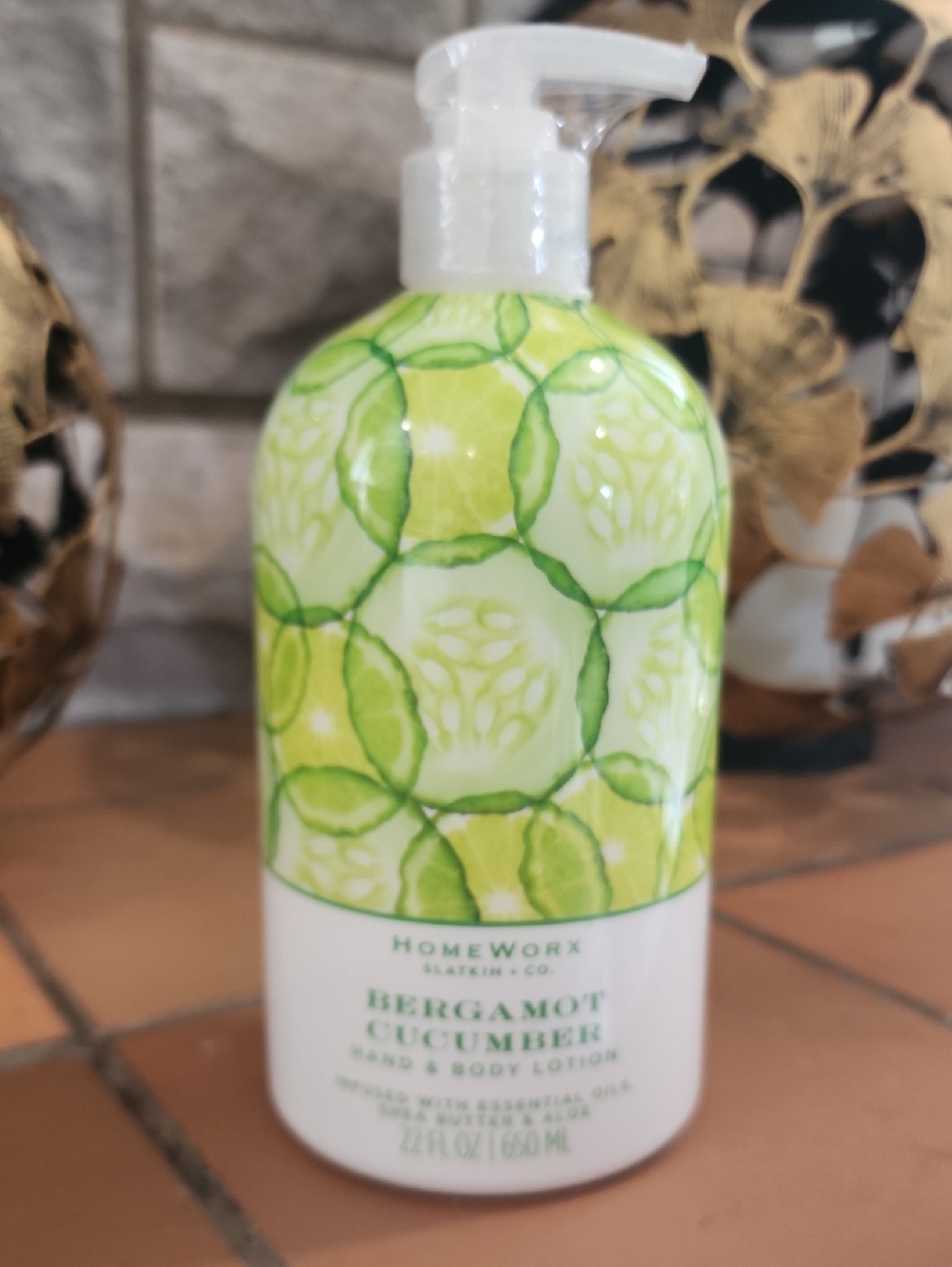 HomeWorx Bergamot Cucumber Hand & Body Lotion - Green Bottle